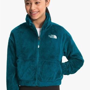 THE NORTH FACE Girls' Osolita Fleece Full-Zip Jacket, Deep Lagoon, Medium (9/10)